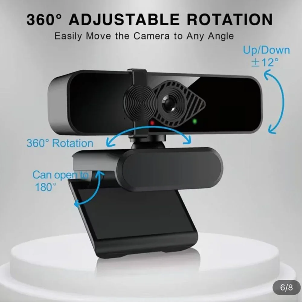 NWOT- 4K Webcam Featuring a Privacy Shield And Integrated Microphone, 360-Degree